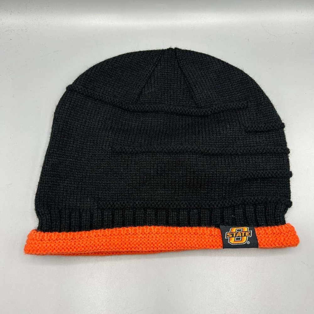 Oklahoma State Cowboys OSU Hat Men Black Orange Knit The Game Beanie Cap New